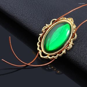 Collane con ciondolo Anime Violet Evergarden Cosplay Collana di smeraldi Donna Gioielli Fan Collezione Puntelli Regalo per ragazze Accessori per nave di goccia