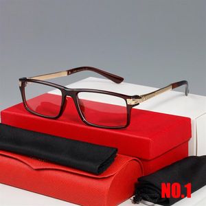 Mode der Künstler Rechteck Mann Metall Leopard Sonnenbrille optische Rahmen Mode Büffelhorn Rahmen Brille Brillen Unisex High2569