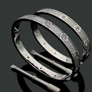 Titan Stahl 3 Reihe voller Diamant Armband Armreif Mode Frauen Männer Chirstmas Armreifen Armbänder für Liebhaber Entfernung Schmuck Geschenk wi269D