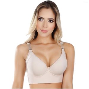 Shapers femininos fajas colombianas extra firme alta compressão copo completo push up sutiã corrigindo gancho-olhos beleza corporal