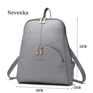 Nevenka mini mochila feminina leve mochilas meninas moda mochilas senhoras saco de escola de couro feminino mochila cinza preto j19285w