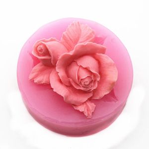 Bakningsformar 3D Rose Flower Bloom Silicone Fondant Soap Cake Mold Cupcake Jelly Candy Chocolate Decoration Tool 230923