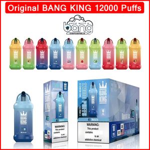 Original Bang King 12000 Puffs Disposable Vape E Cigarette With Rechargeable 650mAh Battery 23ml Pod Big Smoking Puff Bars Pen