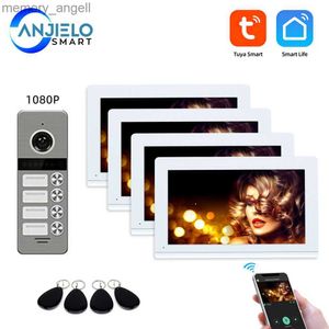 Walkie Talkie Tuya Wifi Smart Video Intercom System Interphone Security Doorbell Multiple 10-inch Screens Weatherproof For Home Apartment HKD230925