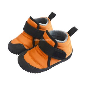 Stövlar vinter barn snö stövlar spädbarn baby flicka skor bomull plysch varma småbarn sneakers mode pojkar korta stövlar non-halp orange 230925