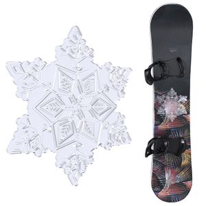 Snowboards Skidor 3D Clear Snowflake Snowboarding Stomp Pad PVC Anti Slip för att ge grepp om din utomhussport 230925