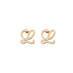 Brand Earrings Lowewe Designer Luxury Fashion Curve Design Pearl Earrings Women Geometric Niche Earrings Perfect For Girls' Holiday Gifts