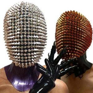 Party Masks 1 PC Rivet Mask Cosplay Halloween Costume Studded Spikes Full Face Funny Face Cover Mask Horror Masquerade Masque 230925