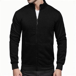 Men's Hoodies Over Sweatshirt Men Cardigan Hoodless Zip Up Jacket High Neck Lightweight Sueter Para Hombres Cans Old School