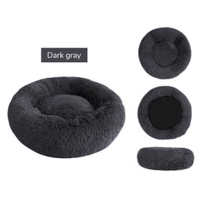 Dog Houses Kennels Accessories Pet Bed Long Plush Donut Round Kennel Comfortable Fluffy Cushion Mat Winter Warm For Cat House EU Warehouse 230923