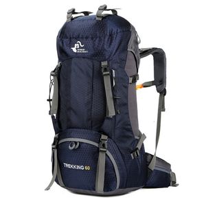 バックパッキングパック屋外バッグ50L 60Lバックパックキャンプクライミングバッグ防水登山ハイキングバックパックモルスポーツリュックサック230925