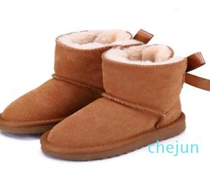 Botas de inverno de couro genuíno para crianças sapatos de bebê quente bota de esqui para bebês moda