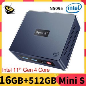 Mini PCS Beelink Mini S Win 11 Mini PC Intel 11th Gen Jasper Lake N5095 DDR4 8G 128G 16GB 512GB SSD Dual WiFi BT4.0 1000M LAN DESKTOP 230925