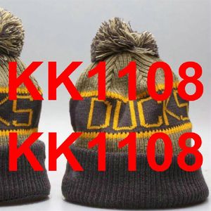 2021 patos hóquei gorro norte-americano equipe lado remendo inverno lã esporte malha chapéu crânio bonés a1269h