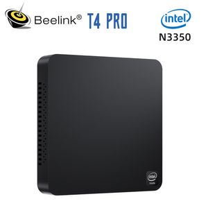 Mini PCS Beelink T4 Pro Mini PC Intel Apollo Lake Processor N3350 4K 4GB 64GB BT4.0 1000M AC WiFi Mini komputer 230925