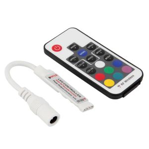 Mini Controller RGB DC 5-12V 12A 17 tasti Telecomando wireless RF per striscia LED 5050 3528 11 LL