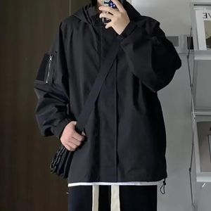 Männer Jacken Japan Koreanische Frühling Herbst Mit Kapuze Jacke Ladung Mantel 2023 Hong Kong Mode Lose Casual Student Arbeit College