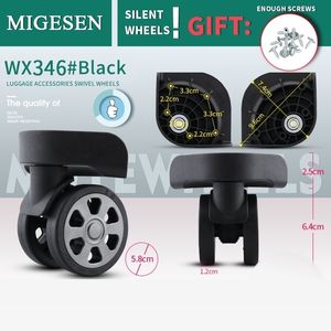 Väskdelar Tillbehör Vagn Super stötdämpande Silent Suitcase Universal Wheel Password Roller Läderskiva 230925