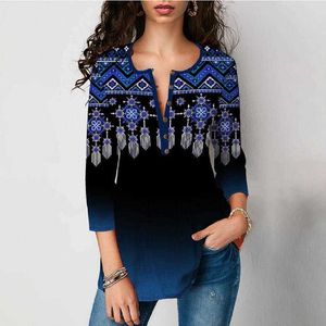 Camicetta SXL Camicia da donna Taglie forti Mezza manica Magliette da donna Stampa floreale Magliette casual larghe Abiti autunnali irregolari femminili