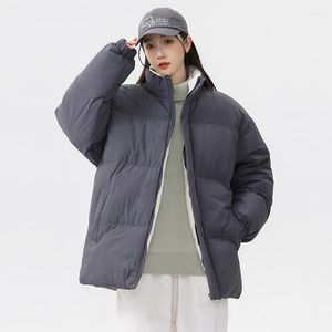 Women's Trench Coats Winter Clothes Women Parkas Stand Collar Cotton-Padded Puffer Jacket Streetwear Vintage Fleece Bubble Jackets Warm