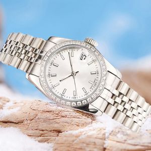 Vintage Womens AAA Saat Mekanik Otomatik 36mm Elmas Çerçeve Safir Lüks Saatler Paslanmaz Çelik Tasarımcılar Bilek Saatleri Montre Luxe Hediye Erkek Saat