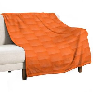 Battaniyeler turuncu fırlatma battaniye yaz yatağı kanepe kabarık termal