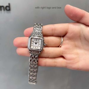Cart Watch Panther Luxury Fashion Wristwatch Classic Women Series Solid Steel Band Women's Small Square Versatile Simple Quartz BSPL