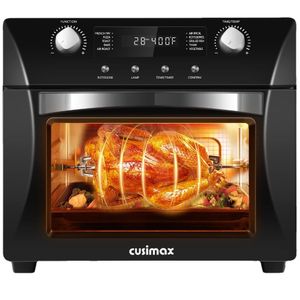 CusiMax Portable10-1-In-1 Konveksiyon Fırını 24QT Hava Fritözü Birleşik, Tezgah Hava Fritöz Y Takamezi Fırını Rotisserie Dehidratör