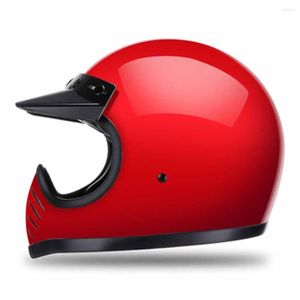 オートバイヘルメットS-2xl赤いフルフェイスレーシングアクセサリー