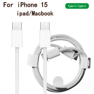 كابل من النوع C إلى C لـ iPhone 15 MacBook Pro iPad Pro Fast Charging Cables for Samsung Xiaomi Huawei Data 1M Type C أفضل جودة