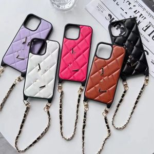 Luxury Phone Cases With Pink Purple Designer Phonecase Golden Letters Case Leather Shockproof Cover Shell For IPhone 14 Pro Max 13P 12