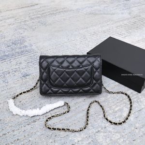 Bolsa feminina de couro legítimo de alta qualidade, bolsa de ombro, carteiras, bolsa com caixa, corrente, código serial, frete grátis