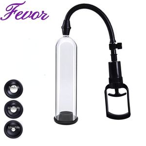 Extensions 205CM Manual Penis Pump Male Enlarger Sex Toys for Men Vacuum Masturbation Penile Extender Trainer Adults 230925