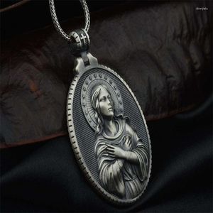 Pendant Necklaces Vintage Classic Virgin Mary Men's And Women's Religious Punk Trend Jewelry Gifts Wholesale