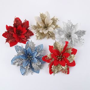 15 cm jul tredimensionell blommor DIY Flower Christmas Tree Wreath Accessories Juldekorationer P105