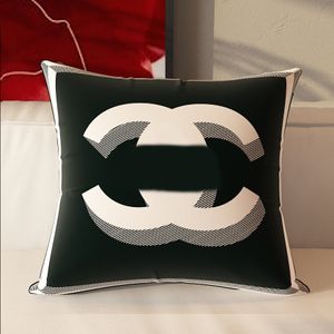 Capa de almofada luxuosa de designer, capa de almofada de lã com letras impressas para sala de casa, cadeira, sofá, decoração quadrada, fronhas vintage