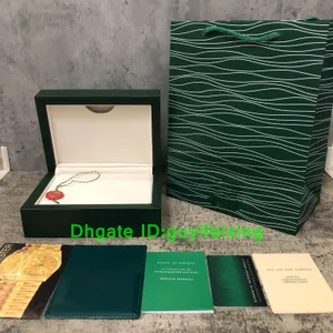 Mens Green Watch Boxes GMT Cases Day Date Watch Dhgate Box Gift DateJust Fall för Watches Yacht Watch Booklet Card Oyster Watch Explorer Watches Boxes Certificate