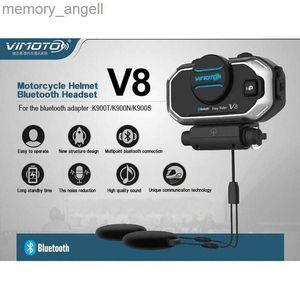 Walkie Talkie Easy Rider Vimoto V8 Moto BT Interphone Capacete Headset Motocicleta Fones de ouvido estéreo Intercom GPS Rádio 2 vias HKD230925