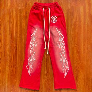 Męskie luksusowe projektanci spodnie pressl piekielne studia czerwone spodnie dresowe press men jogger moda hip -hop swobodne spodnie smlxl