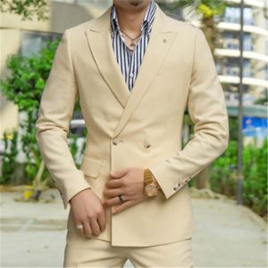 Ternos masculinos terno 2 peças vestido de noivo fino ajuste estilo clássico traje homme casamento luxo formal wear (calças blazer)