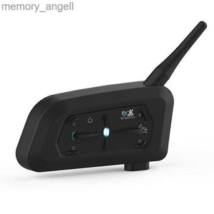 Walkie talkie ejeas v7 Bluetooth 5.1 Wodoodporny zestaw słuchawkowy hełm motocyklowy 7 Riders 750m bezprzewodowy komunikator interpretacji HKD230925