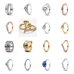 NEW 2023 100% 925 Sterling Silver High Quality Sparkling Zircon Ring Fit European Girl Women Luxury Original Fashion Jewelry Gift 3