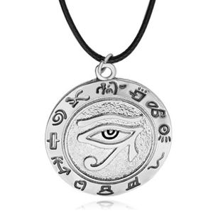 Oko naszyjnika Horusa Wedjat Evil Amulet Ancient Egyptian Religion Rune Symbol Vintage Retro Wendant Biżuteria Cały naszyjnik287i