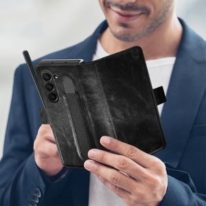 Samsung Galaxy Z Fold 5 Case Flip Book Pen Slot Wallet Card Protection CoverのためのPUレザー