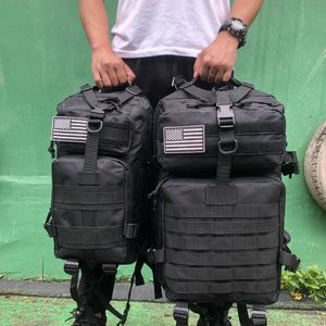 バックパッキングパック屋外バッグ25L/50L 1000dナイロン防水トレッキング釣り狩猟バッグバックパックミリタリーリュックサック戦術スポーツキャンプハイキング230925