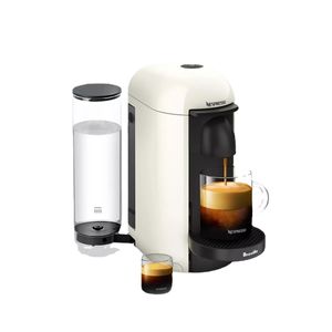 Nespresso Vertuoplus en -serveringskaffebryggare och espressomaskin av Breville, vithjärtad med Magnolia