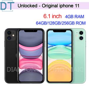 100% Original Unlocked Renovered Apple iPhone 11 Single Sim Mobiltelefon 4GB RAM 64 GB/128 GB/256 GB ROM 6.1 