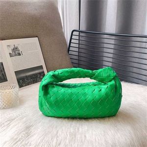 Venetassbottegas bolsa com nó superior jodie couro tecido bolsa feminina verde genuíno jodie plissado couro nuvem