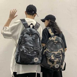 Школьная сумка женская корейская версия для старшеклассников Harajuku Ulzzang младших школьников камуфляжный рюкзак мужской модный рюкзак в стиле Ins 230815