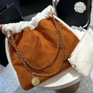 Yeni gelenler sonbahar kış hissetti çöp torbası 17/34cm lüks tasarımcılar çapraz vücut çantası kadın omuz çantaları gerçek deri erkekler çanta ezmek tote zincirleri tote tasarımcı çanta